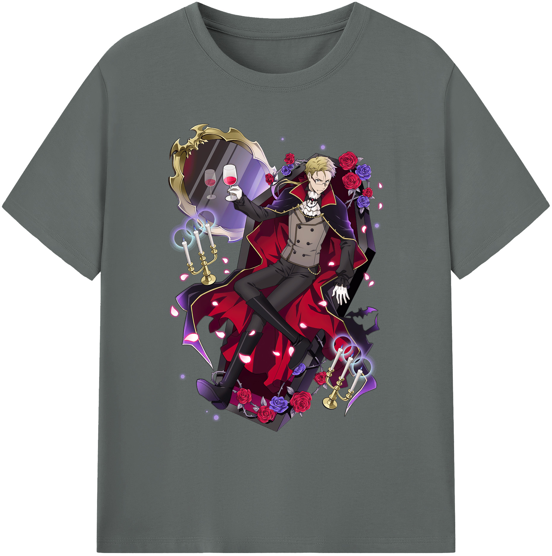 （画像用） 文豪ストレイドッグス Bungo Stray Dogs 綿100％ メンズ半袖Tシャツ｜肌触りやわらか＆通気性